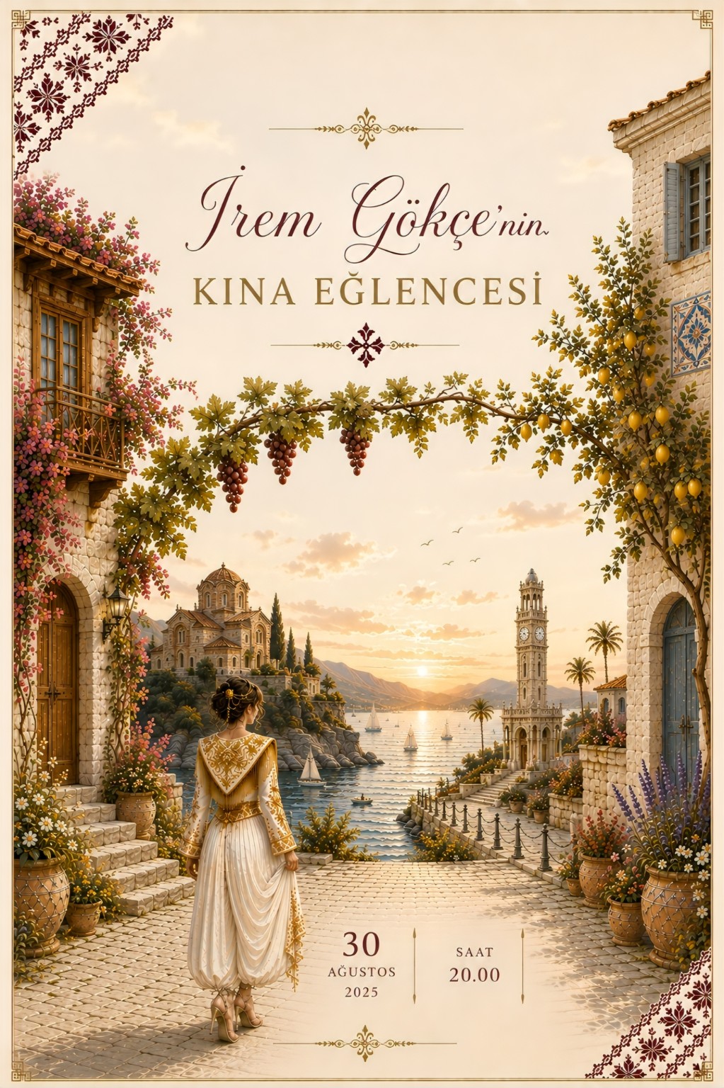 İrem Gökçe'nin Kına Eğlencesi davetiyesi